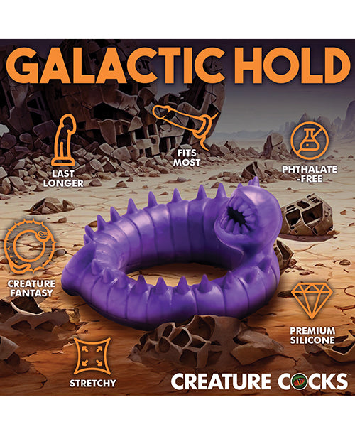 The Creature Cocks Slitherine shown next to icons and text that describes its features. This includes "Last longer, fits most, phthalate-free, creature fantasy, stretchy, premium silicone" | Kinkly Shop