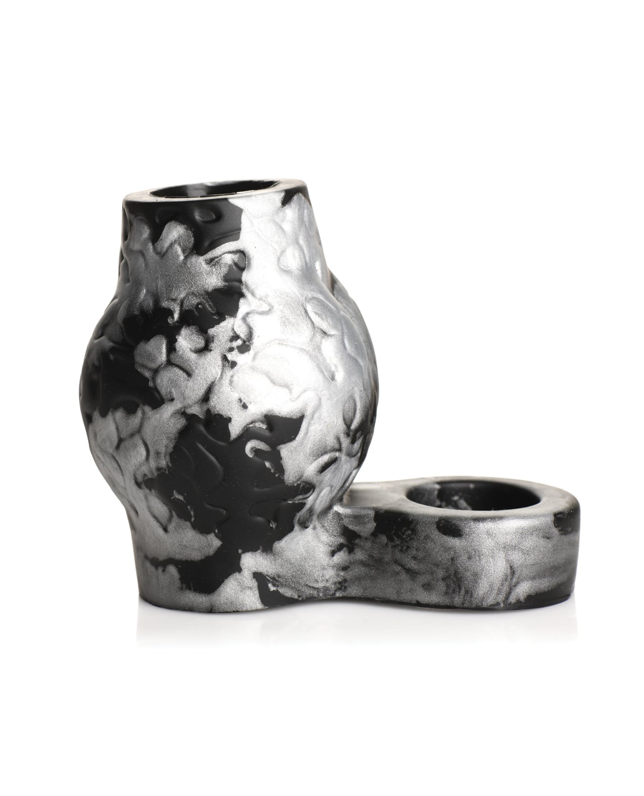 The Creature Cocks Night Prowler Sleeve at-rest. It looks as best as it looks on the penis with the silicone adding thickness. | Kinkly Shop