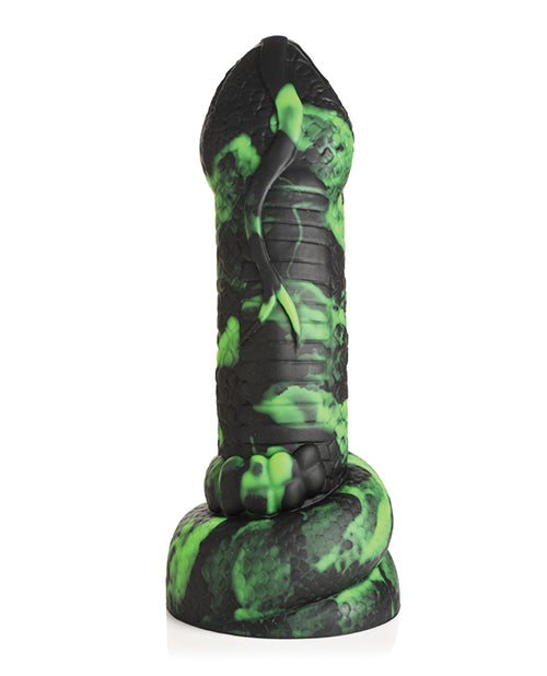 Creature Cocks Python in front of a plain white background. It has a snake "tongue" running down the shaft | Kinkly Shop