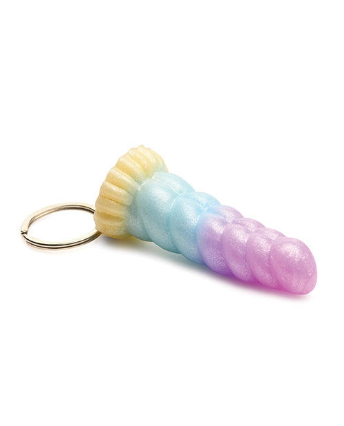 Creature Cocks Mystique Unicorn Key Chain in front of a plain white background | Kinkly Shop