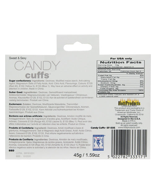 Backside of the Candy Cuffs | Kinkly Shop