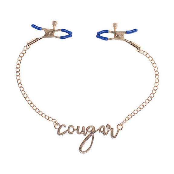 Sportsheets Cougar Nipple Clamps in front of a plain white background | Kinkly Shop