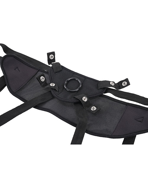 The Sportsheets Breathable Mesh Harness features an interchangeable O-ring design. The harness comes with one O-ring, but this O-ring can be unbuckled to be swapped out with any other sized O-ring if desired. | Kinkly Shop