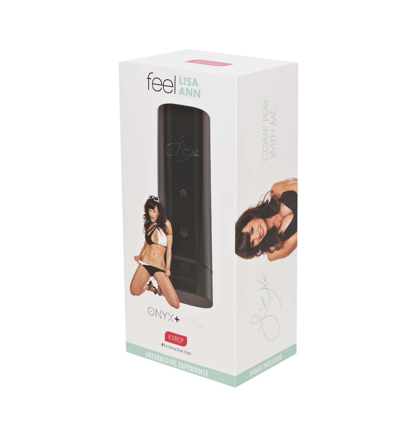 Packaging for the Lisa Ann Onyx+ FeelPornStar Experience stroker | Kinkly Shop