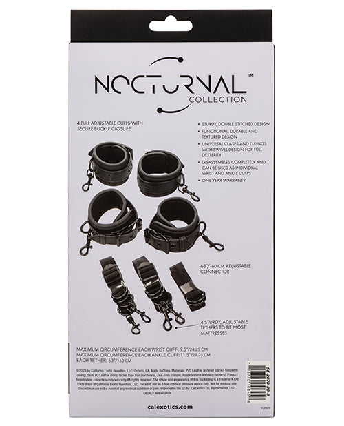 Packaging for the Nocturnal Collection Adjustable Bed Restraints | Kinkly Shop