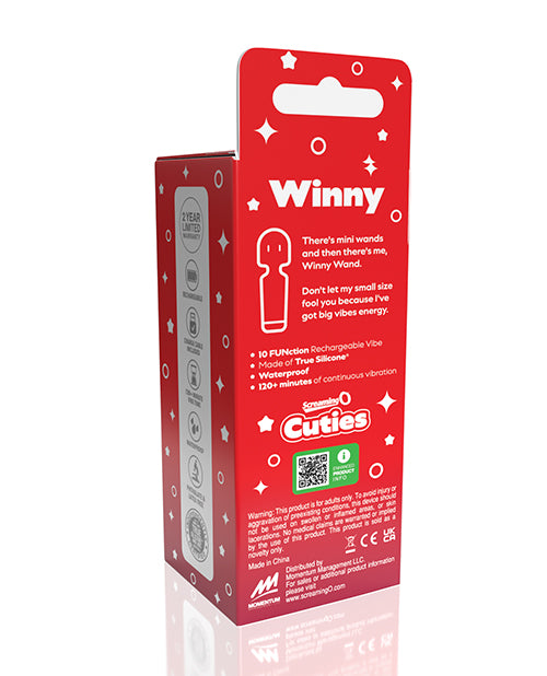 The Screaming O Cuties Winny backside of the packaging | Kinkly Shop