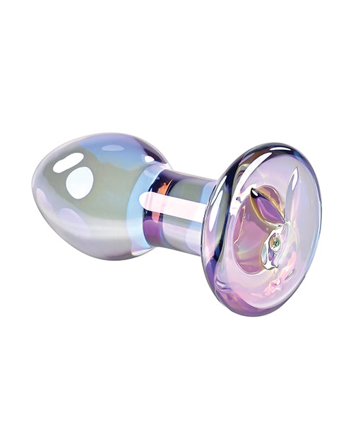 Playboy Jewels Glass Butt Plug Iridescent & Temperature-Ready Kinkly Shop Playboy Jewels Glass Butt Plug Iridescent & Temperature-Ready Kinkly Shop