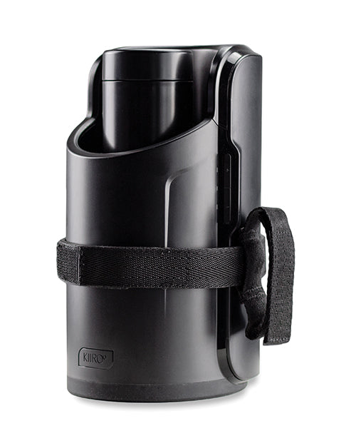The KIIROO KEON Accessory: Hand Strap wrapped around the KEON, showcasing how it fits around the KEON for easier holding. | Kinkly Shop