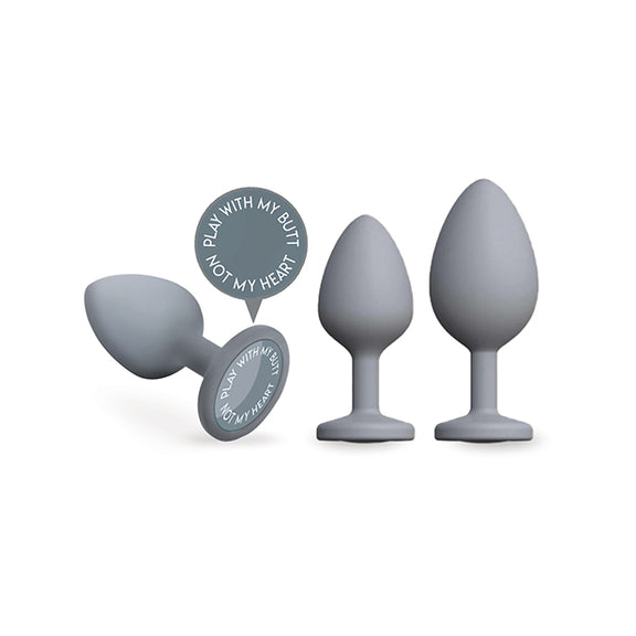 All three of the grey plugs included in the A Play Trainer Set | Kinkly