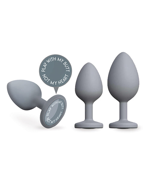 All three of the grey plugs included in the A Play Trainer Set | Kinkly