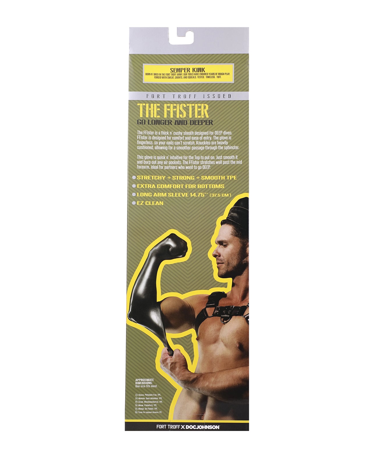 Back of the packaging of the Fort Troff FFister | Kinkly Shop
