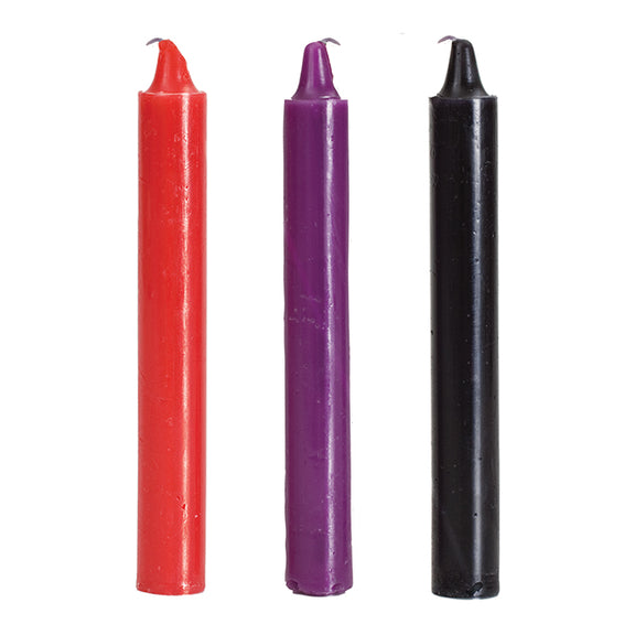 Drip Candles 3-Pack in Red black and purple | Kinkly Shop