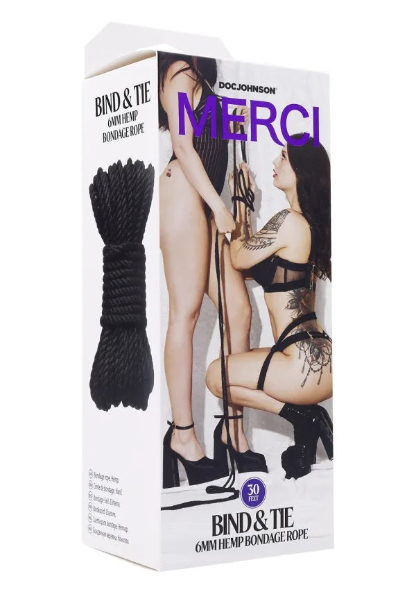 Packaging for the Merci Bind & Tie Rope | Kinkly