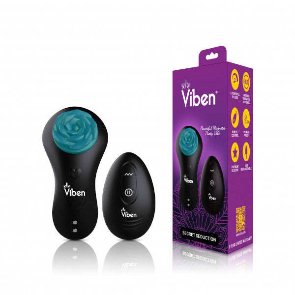 The Viben Secret Seduction shown next to the box that it comes in. | Kinkly