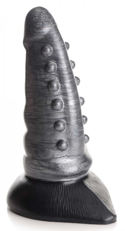 Angled view of the Creature Cocks Beastly showcases the noduled beads along the shaft of the dildo | Kinkly Shop