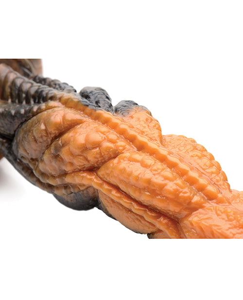 Close-up on the very scaly, textured shaft design of the Creature Cocks Ravager | Kinkly Shop