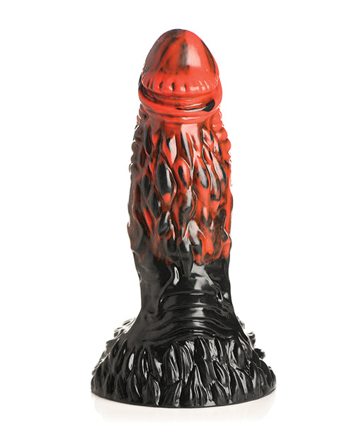 Top-down view of the Creature Cocks Vulcan Rod showcases the very textured, bumpy, thick design of the shaft. | Kinkly Shop