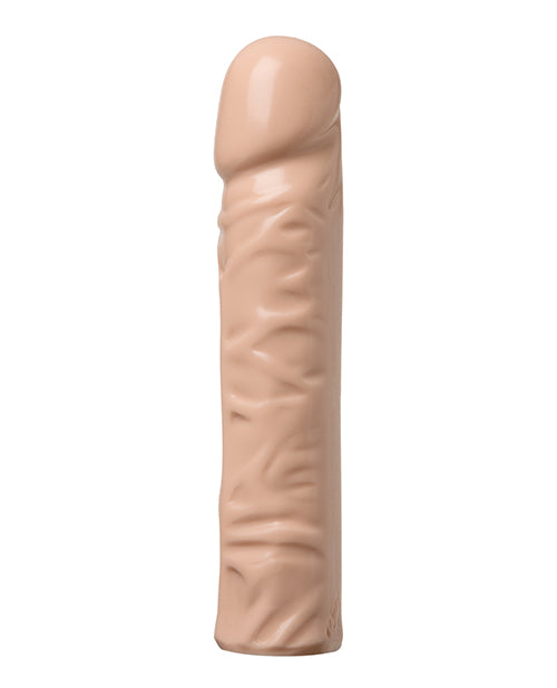 Side view of the Vac-U-Lock 8" Classic. The dildo looks flat on the underside. | Kinkly