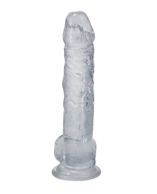 Topside of the Doc Johnson Big Clear Dick In A Bag, showcasing the realistic design of the clear dildo. | Kinkly