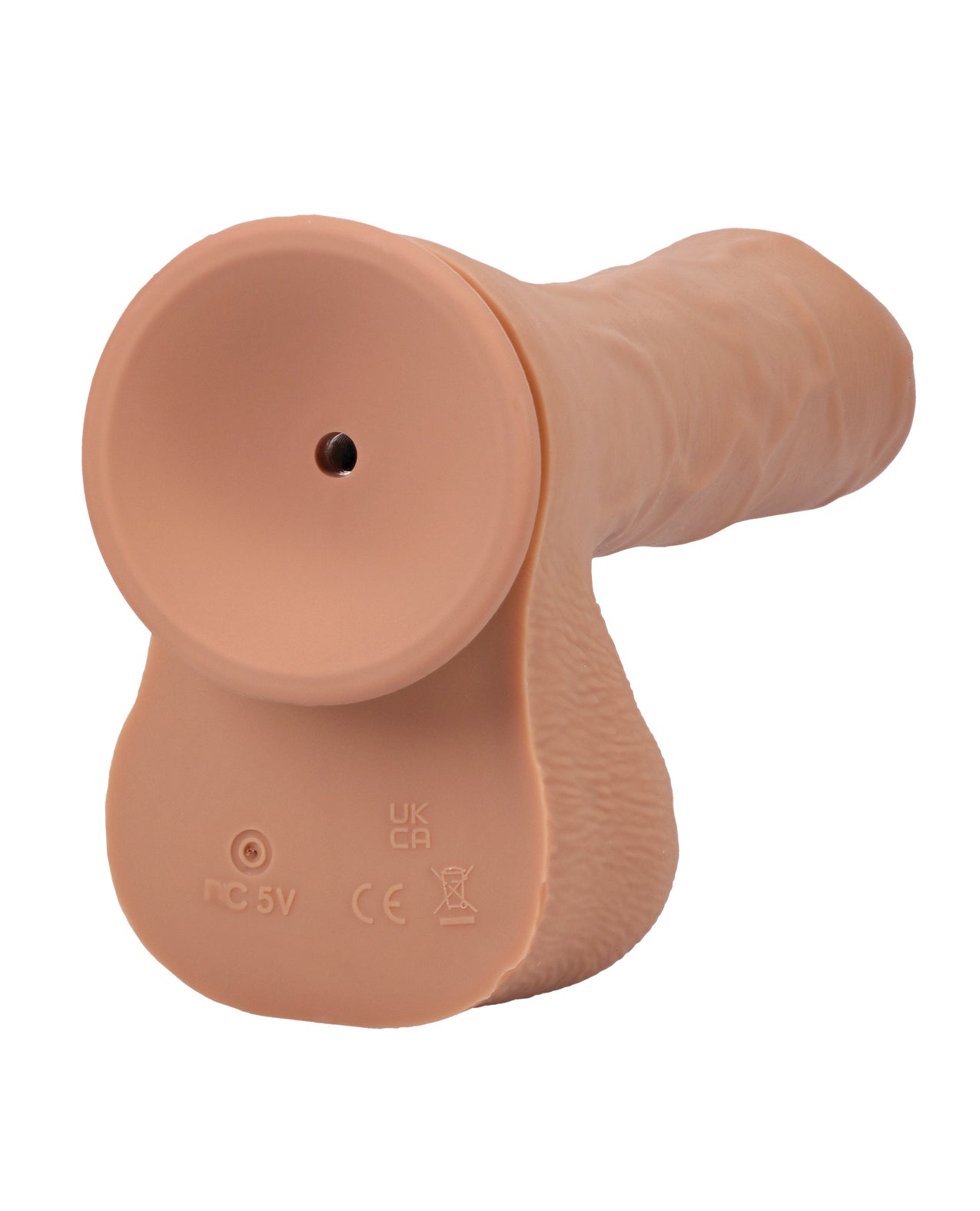 Close-up of the base of the Fort Troff Thruster Uncut, showcasing the wide suction cup base. The middle of the suction cup also has a hole for additional screw-in accessories. | Kinkly Shop