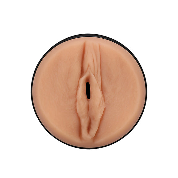 Close-up of the vulva orifice on the Main Squeeze - Anna Claire Clouds stroker. It's directly molded from the porn star herself. | Kinkly