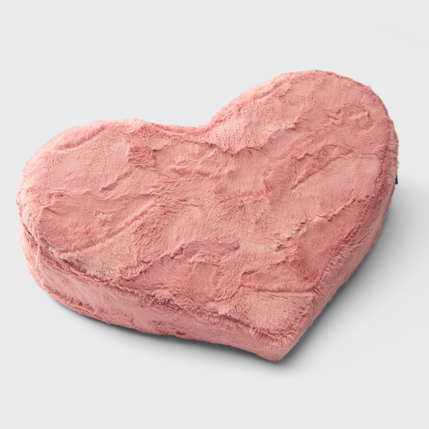 Liberator Heart Wedge in Faux Fur in Rose | Kinkly