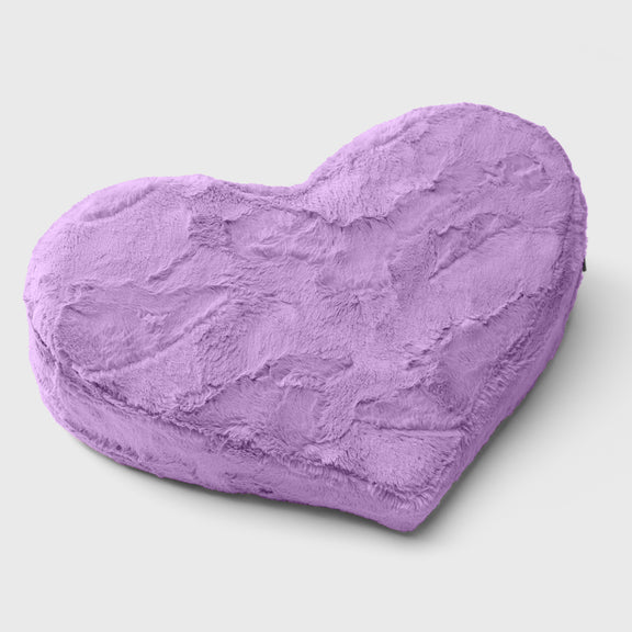 Liberator Heart Wedge in Faux Fur in Purple | Kinkly