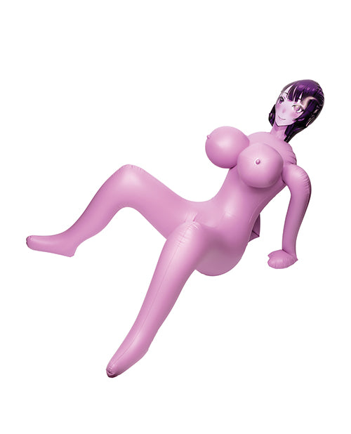 The ANIME Love Doll in purple lays back for the camera | Kinkly Shop