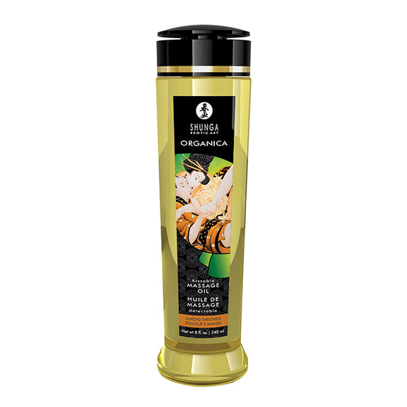 Shunga Organic Kissable Massage Oil in Almond Sweetness | Kinkly Shop