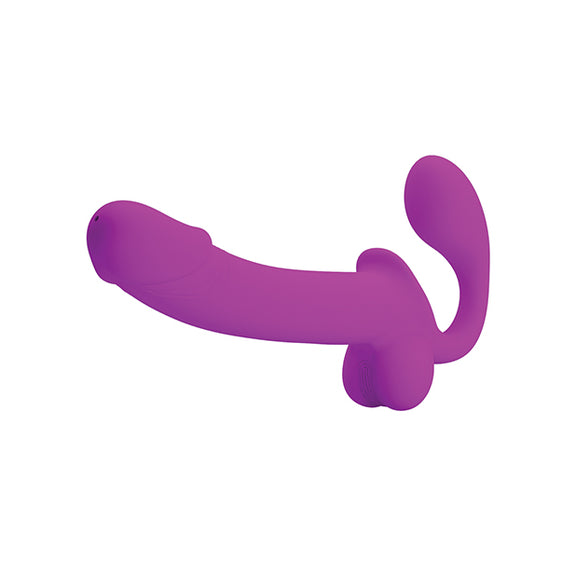 Kelpie Squirting Strapless Strap On in front of a plain white background | KInkly