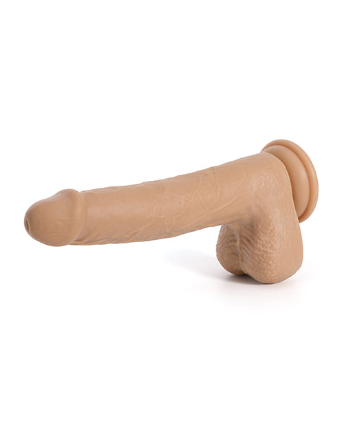 The Idalis Wireless Thruster shown from the side. The dildo's firm material holds itself up. | Kinkly Shop