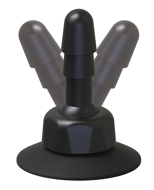 Included Vac-U-Lock suction cup base has a swivel joint to make it easier to use the dildos in different positions. | Kinkly
