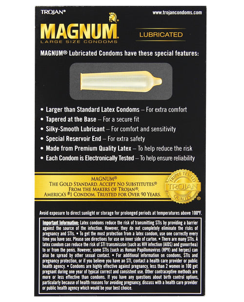 Condones Trojan Magnum - Paquete de 12