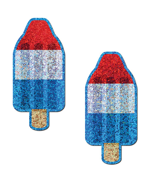 Both of the Pastease Bomb Pop in front of a plain white background | Kinkly