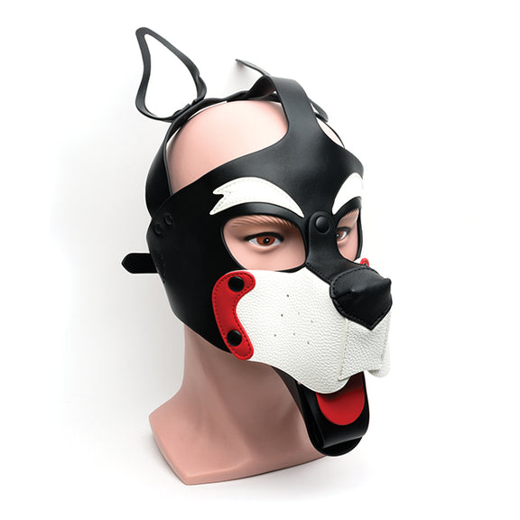 Red White White variation of the 665 Playful Pup Hood | Kinkly Shop