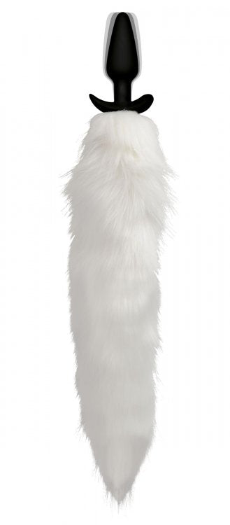 Tailz Vibrating White Fox Tail Plug Remote-Control Fantasy Kinkly Shop Tailz Vibrating White Fox Tail Plug Remote-Control Fantasy Kinkly Shop