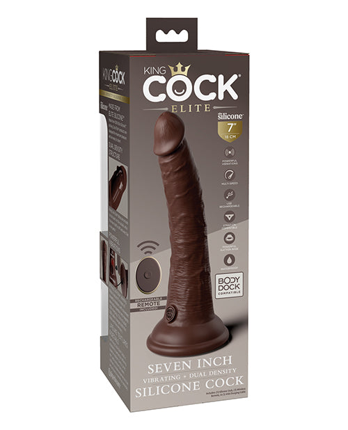 King Cock Elite Dual Density Vibrating Silicone Cock with remote