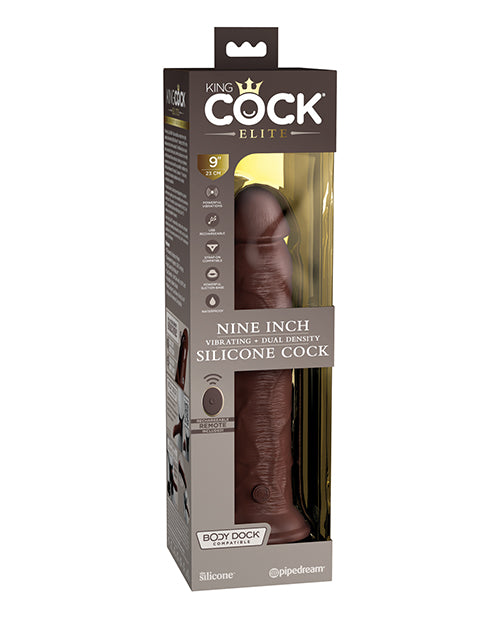 King Cock Elite Dual Density Vibrating Silicone Cock with remote