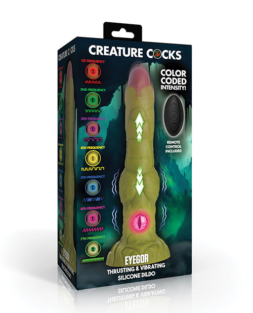Creature Cocks - Eyegor Thrusting & Vibrating Silicone Dildo Kinkly Shop Creature Cocks - Eyegor Thrusting & Vibrating Silicone Dildo Kinkly Shop