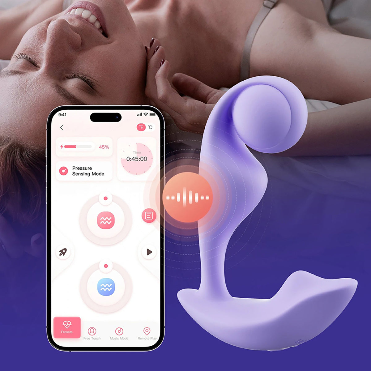 Trill Wearable Single Ball Dual Vibrator - Purple