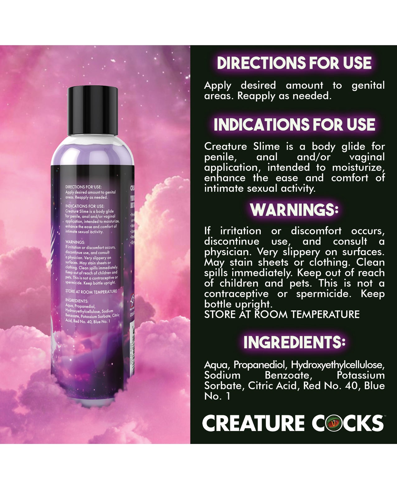 Creature Cocks - Creature Slime Purple Slime Water-Based Lubricant 4oz