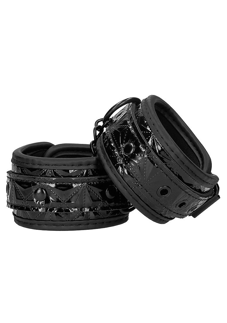 Ouch! luxury hand cuffs burgundy