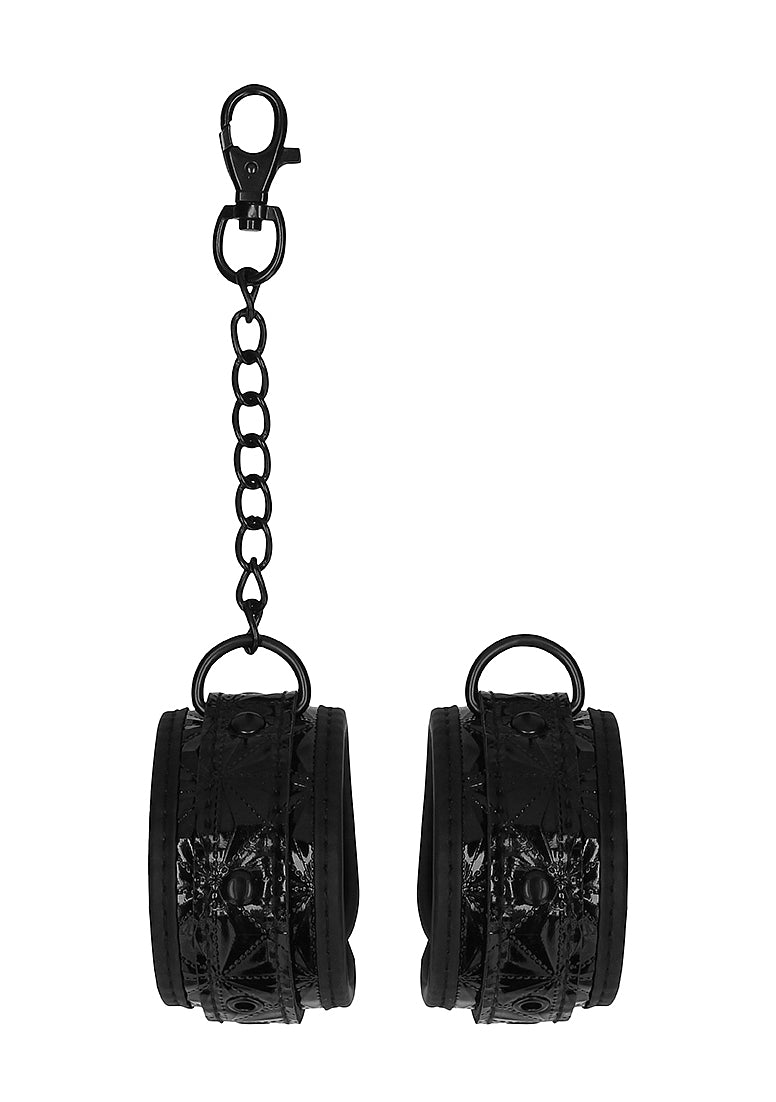 Ouch! luxury hand cuffs burgundy