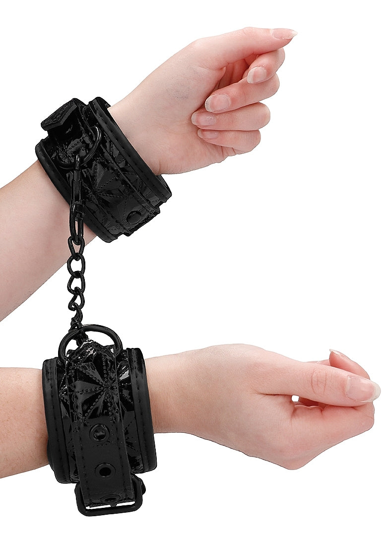 Ouch! luxury hand cuffs burgundy