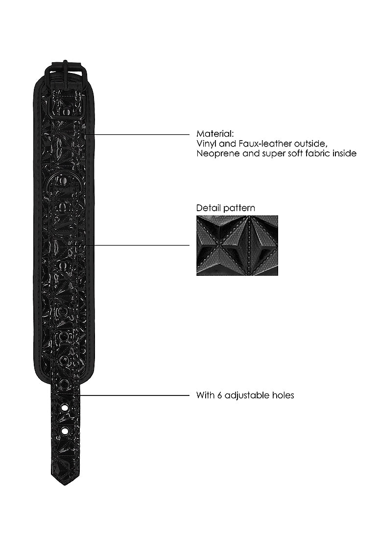 Ouch! luxury hand cuffs burgundy