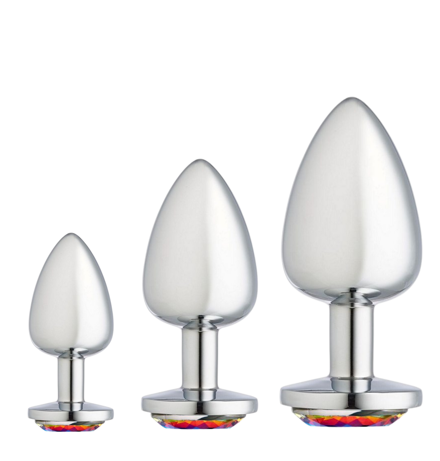 Cloud 9 gems silver chromed anal plug