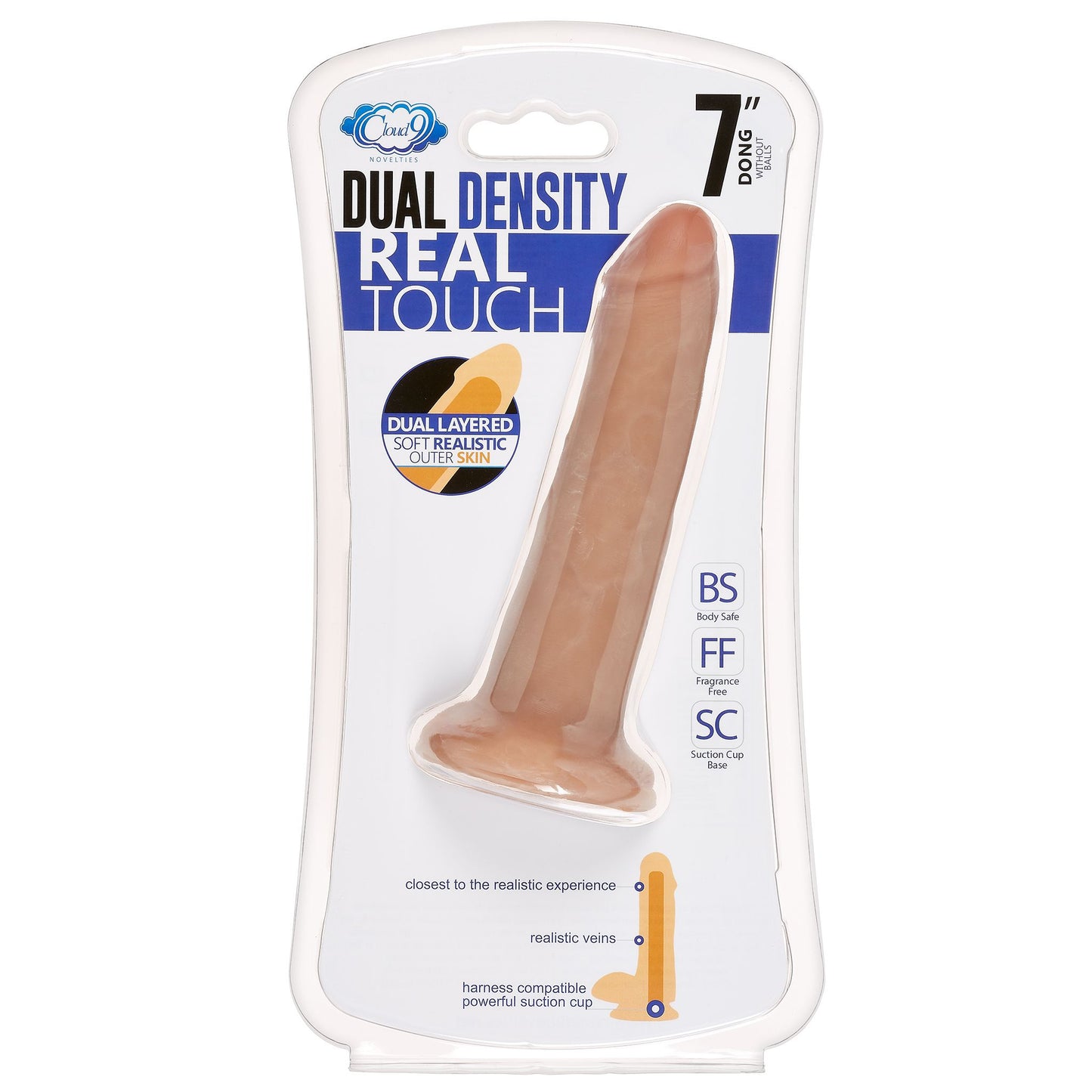 Cloud 9 dual density dildo touch 7in w/ no balls light