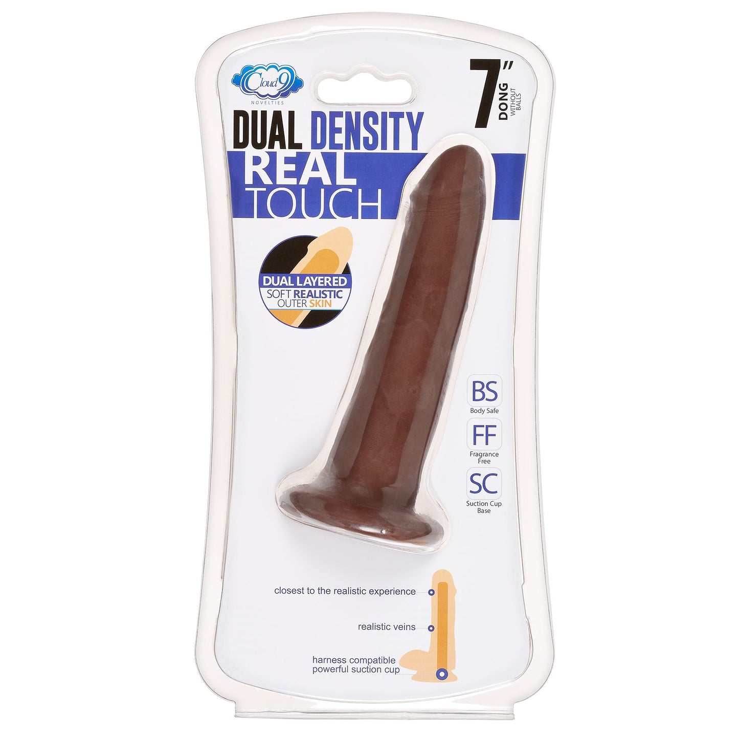 Cloud 9 dual density dildo touch 7in w/ no balls light