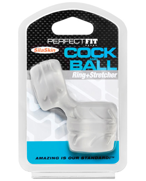 Perfect Fit SilaSkin Cock & Ball Ring - Black