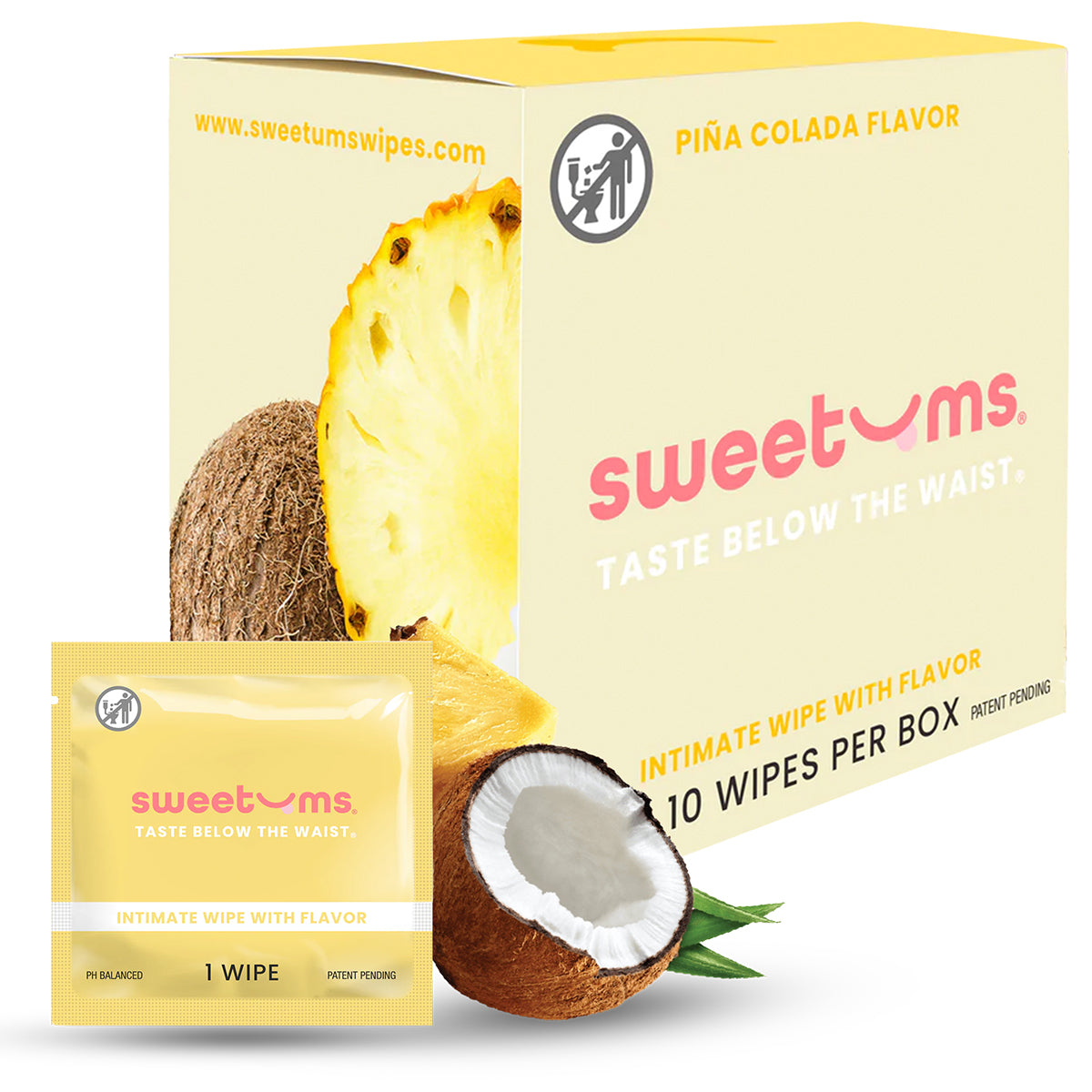 Sweetums Intimate Wipes Honey Lavender Flavor